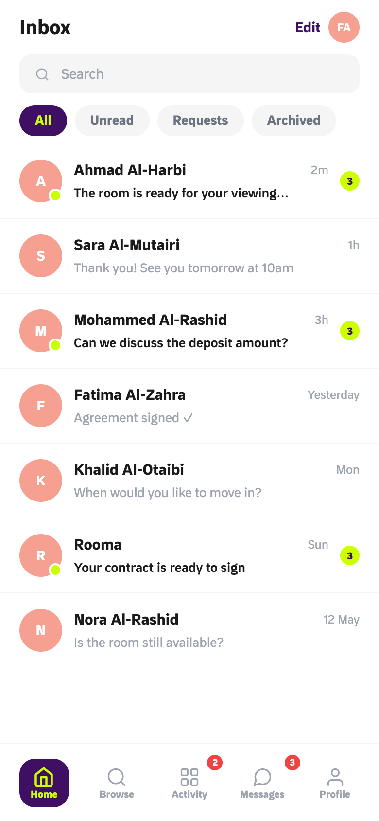 Ghurfa app — Screen 08