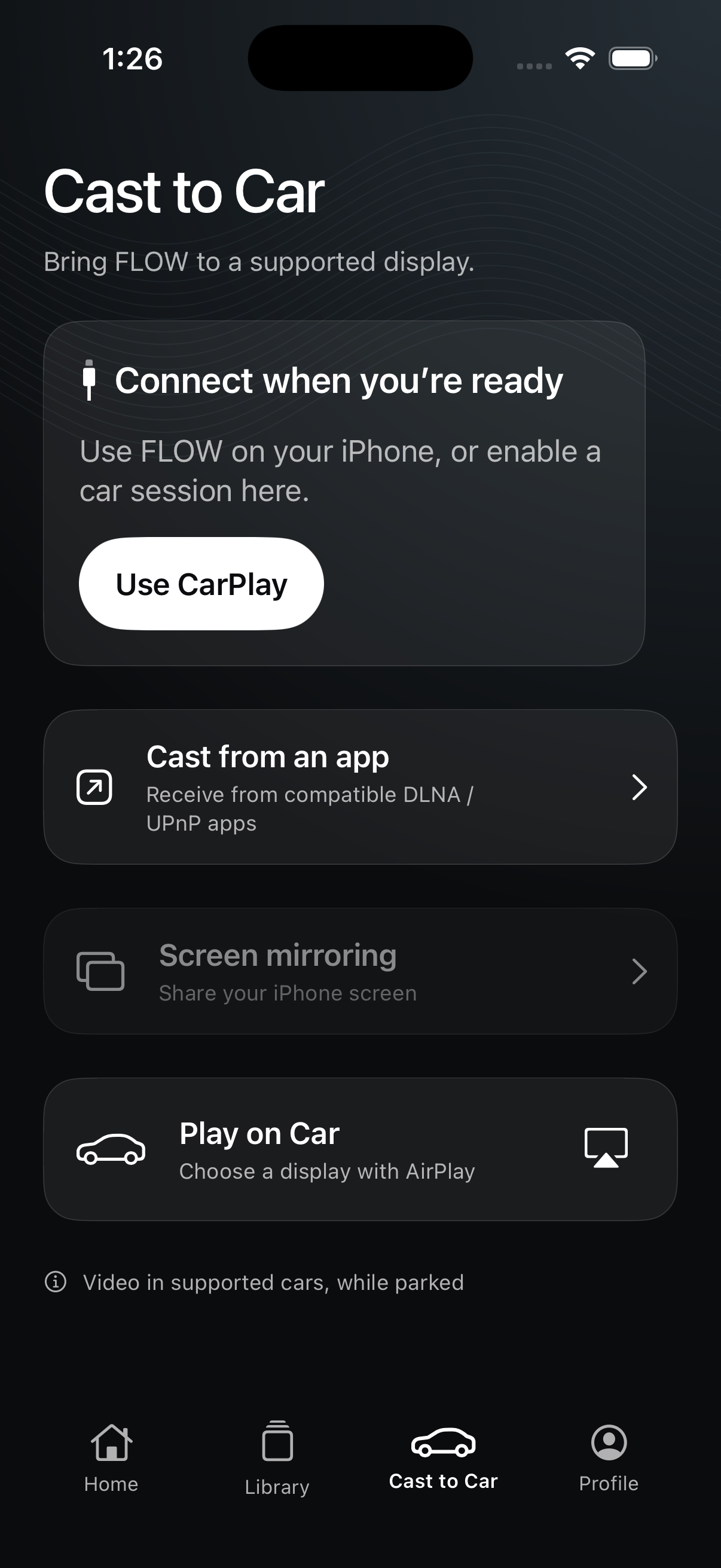 Flow Cast to Car output selection